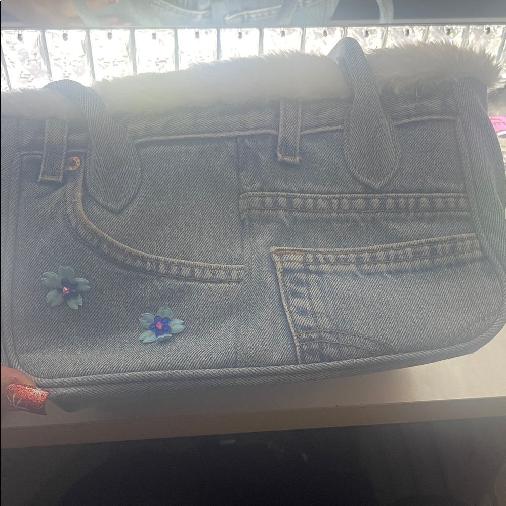Denim Floral Women's Bag